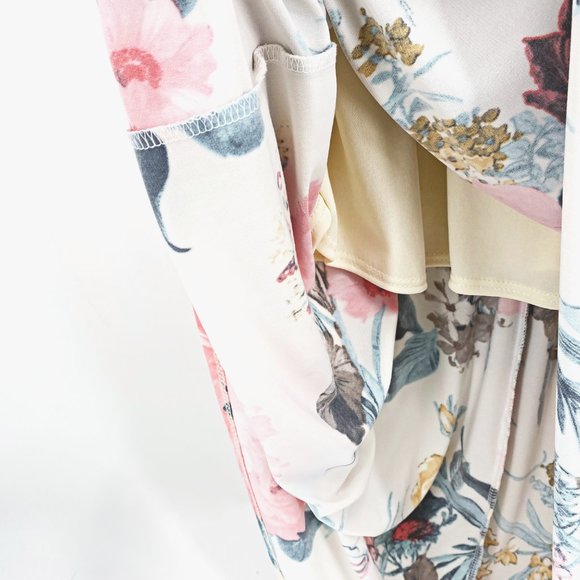 PinkBlush Maternity Floral Short Sleeve Maxi Dress - Picture 5 of 7